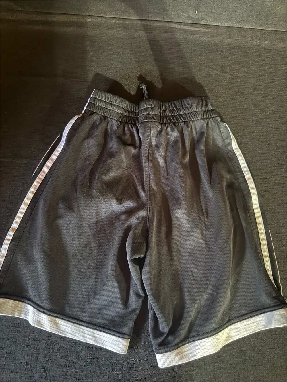 adidas Black Shorts with White Side Stripes